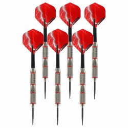 2x Set van 3 dartpijlen Blackjack Brass Red 21 grams - Dartpijlen
