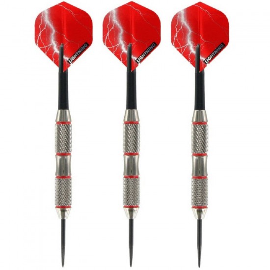 1x Set van 3 dartpijlen Blackjack Brass Red 23 grams - Dartpijlen