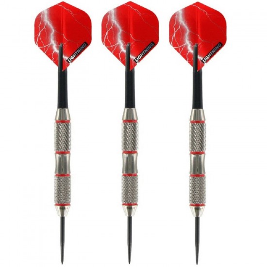 1x Set van 3 dartpijlen Blackjack Brass Red 21 grams - Dartpijlen
